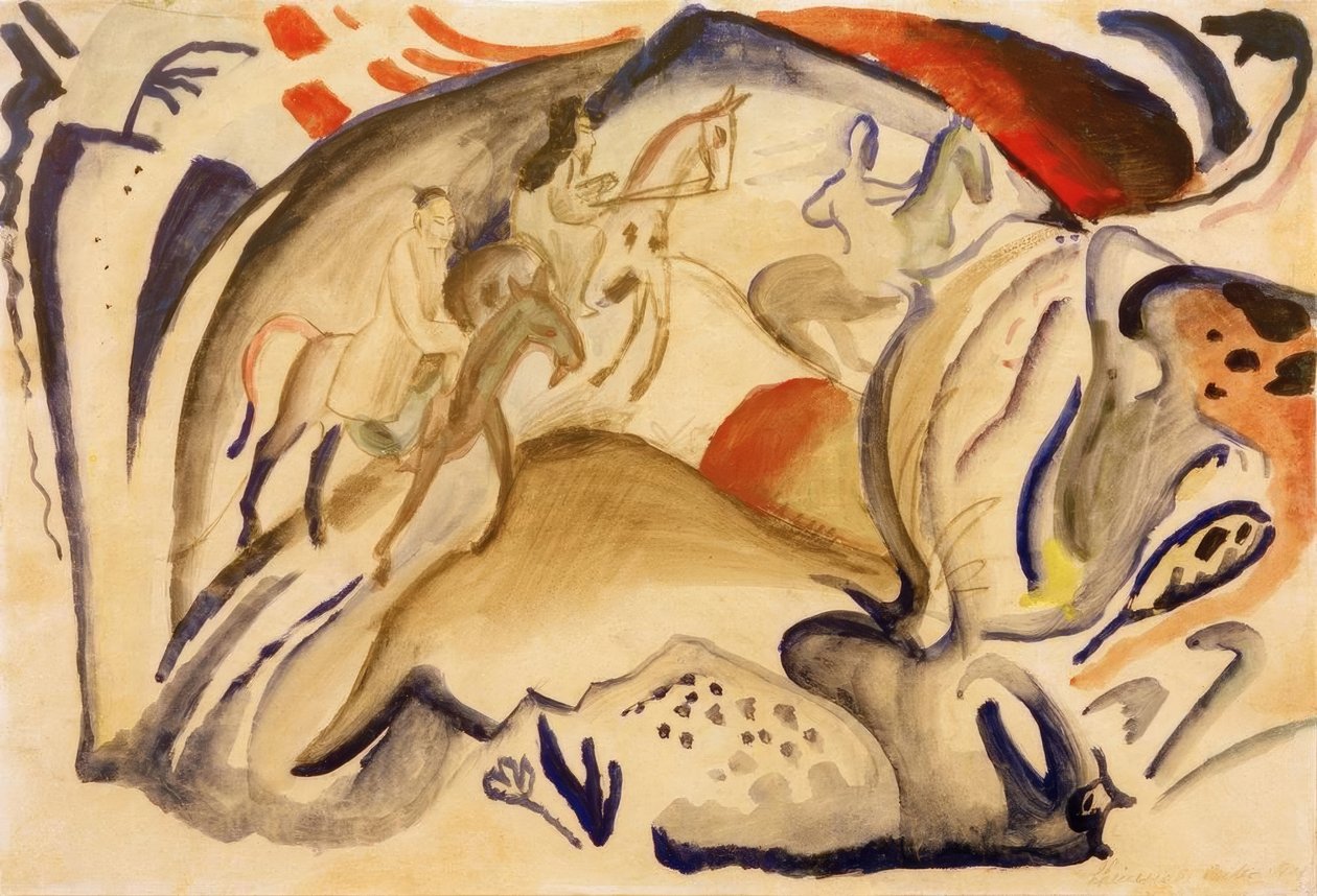 Çinli atlılar by August Macke