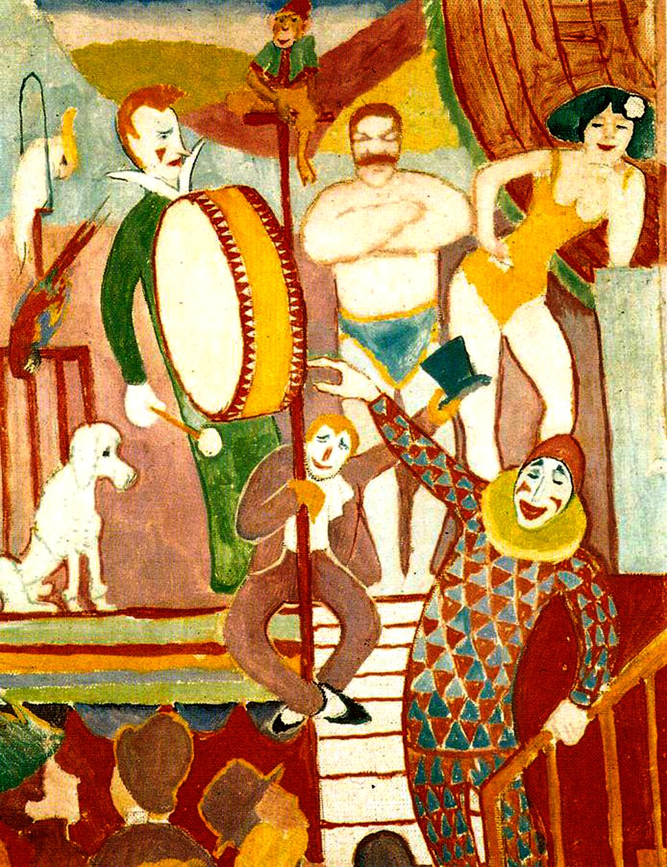 Sirk Sanatçıları, 1911 by August Macke
