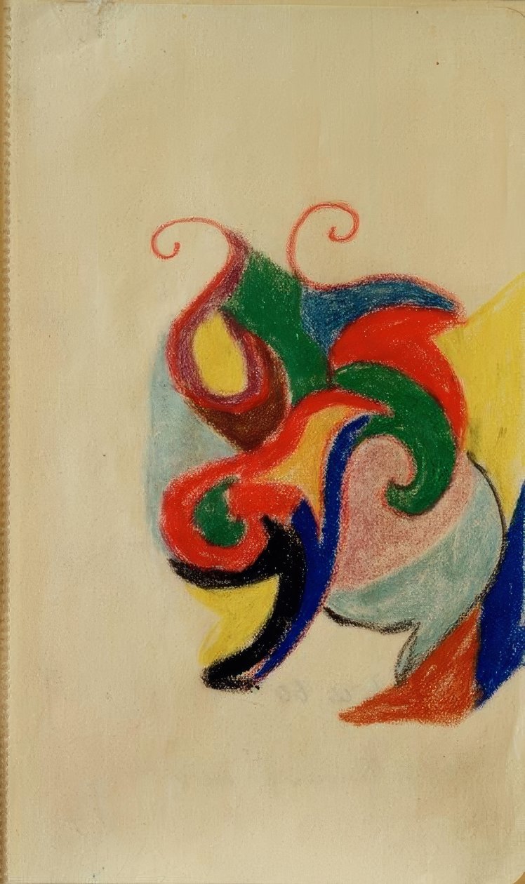 Renkli şekiller II by August Macke