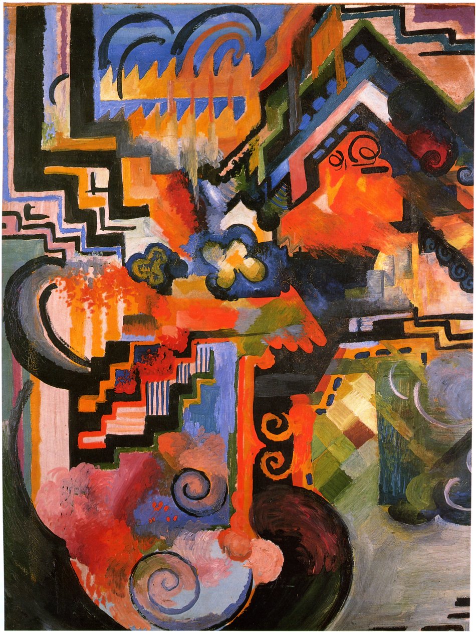 renkli kompozisyon by August Macke