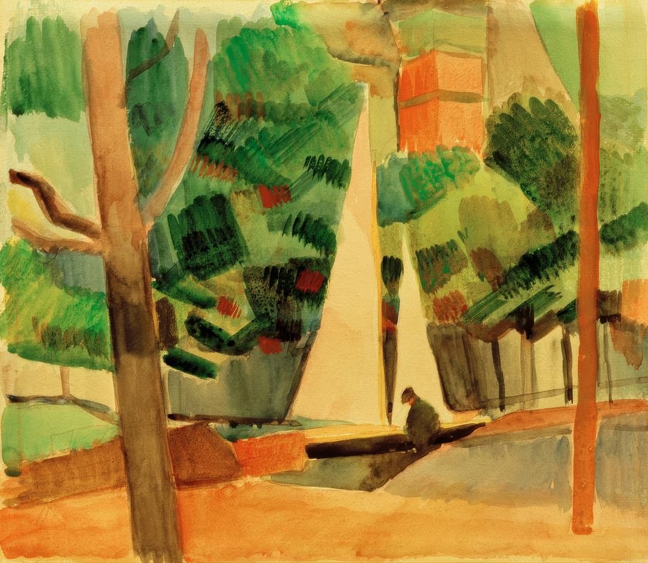 Hilterfingen ve Thuner See by August Macke