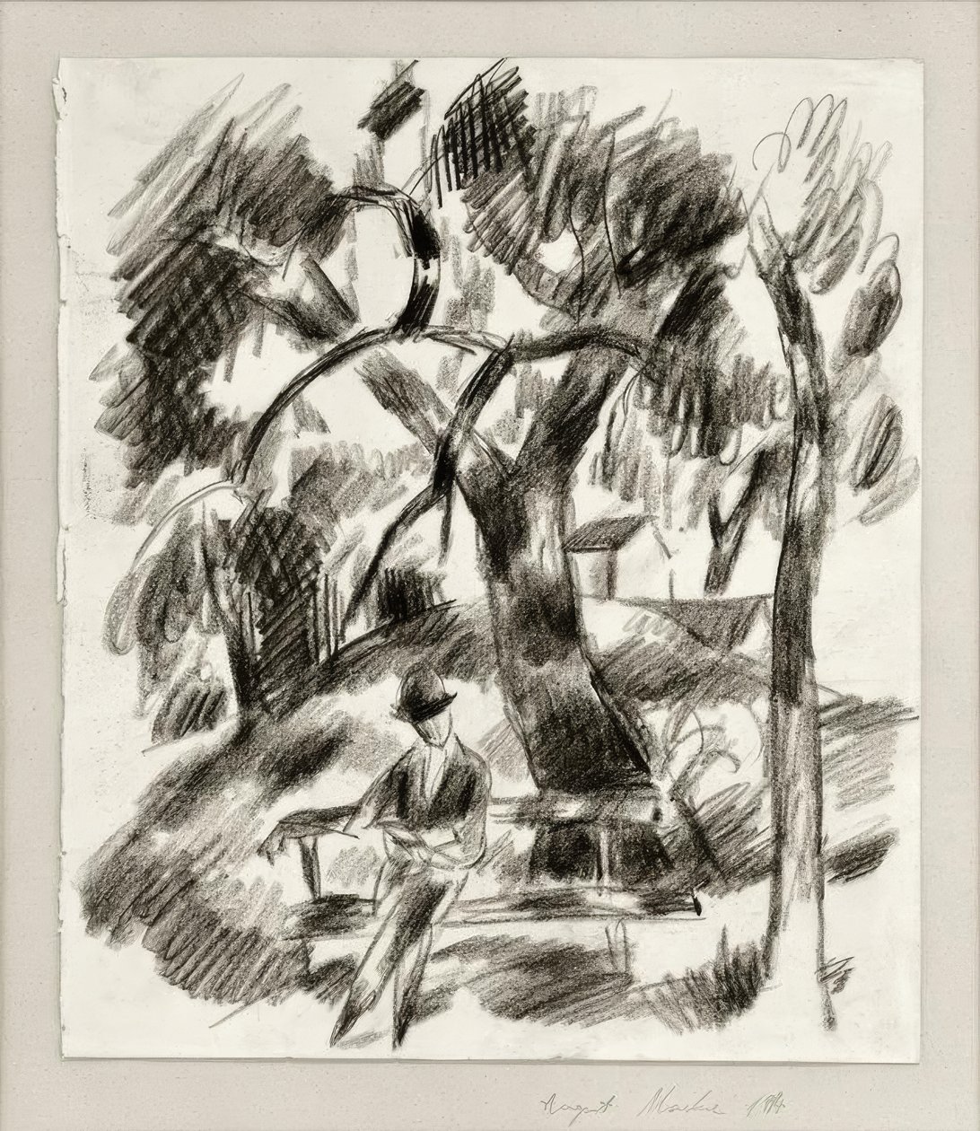Parkta okuyan adam by August Macke