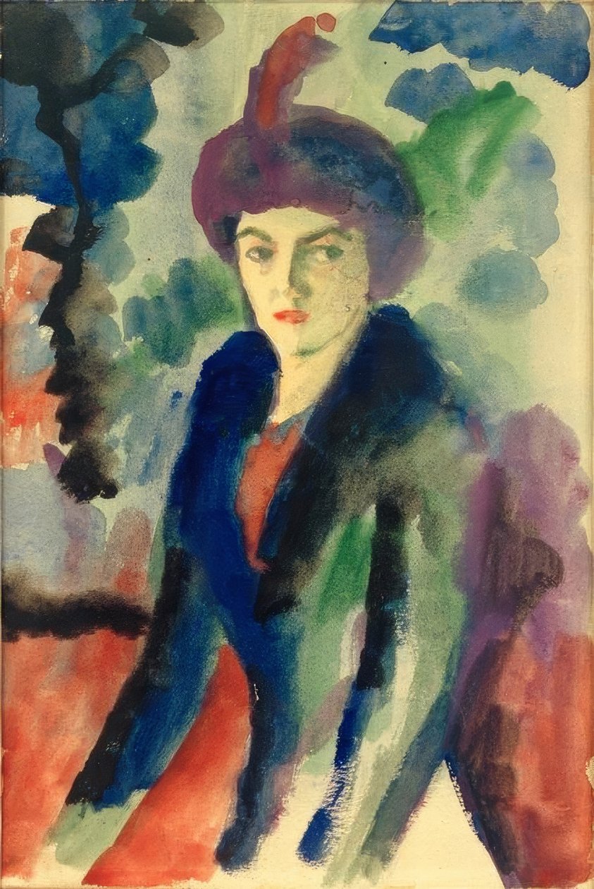 Portre çalışması Elisabeth Macke by August Macke