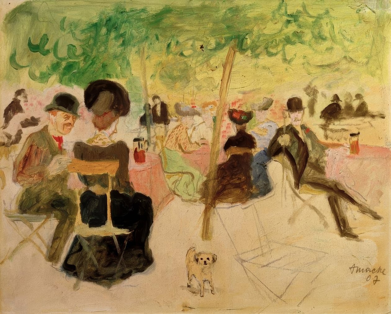 meyhane bahçesi by August Macke