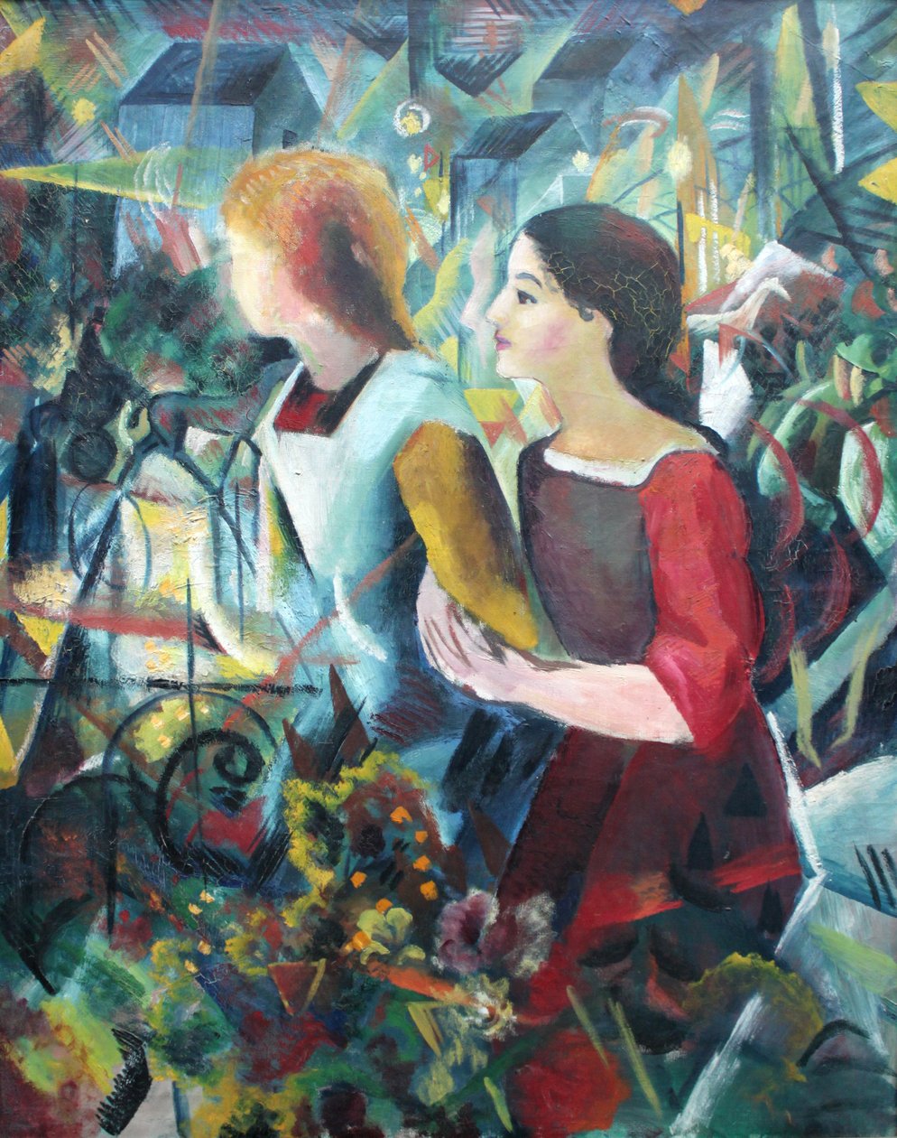 İki kız by August Macke