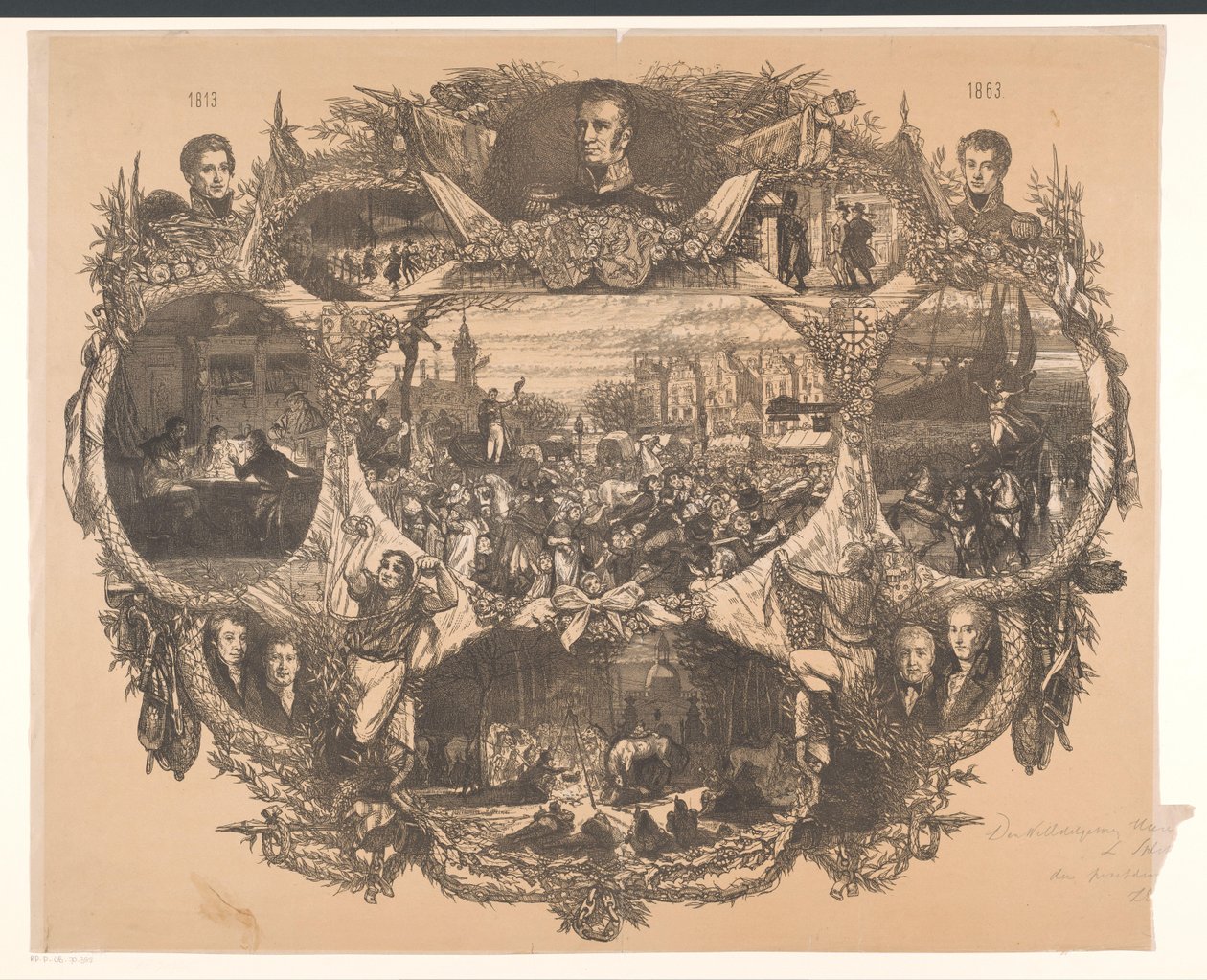 1863 yılında Kasım şenlikleri anısına plaket by August Allebe