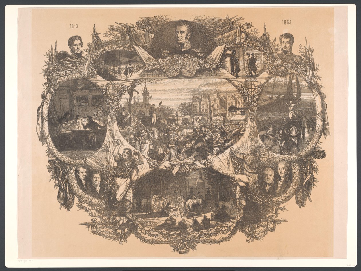 1863 yılında Kasım şenlikleri anısına plaket by August Allebe