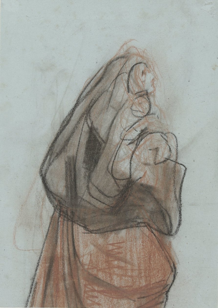 yukarıya bakan kadın by August Allebe