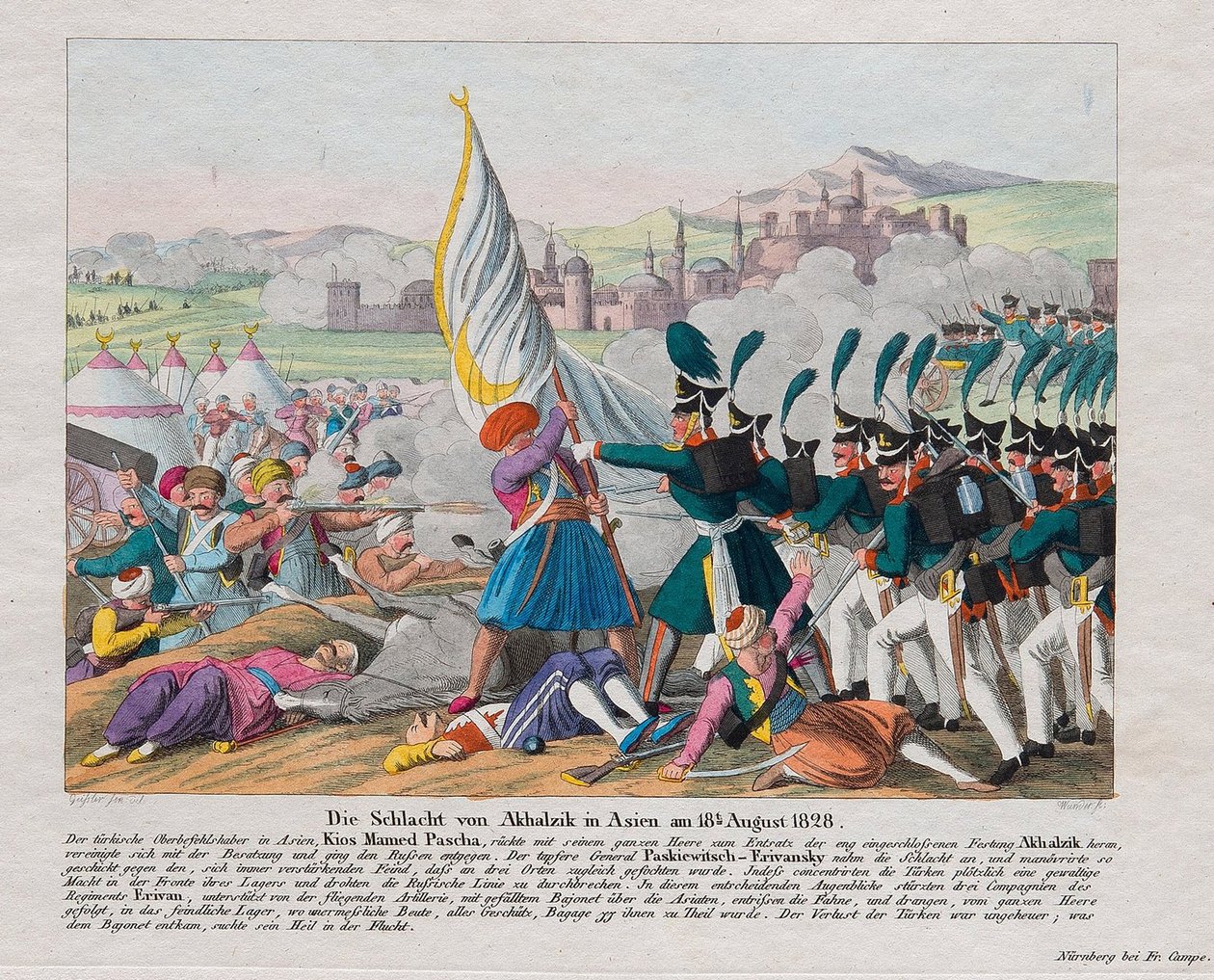 1828-1829 Rus-Türk Savaşı - Akhaltsikhe kalesinin (veya Rabat kalesinin) (Gürcistan) fırtınası - 27 Ağustos
