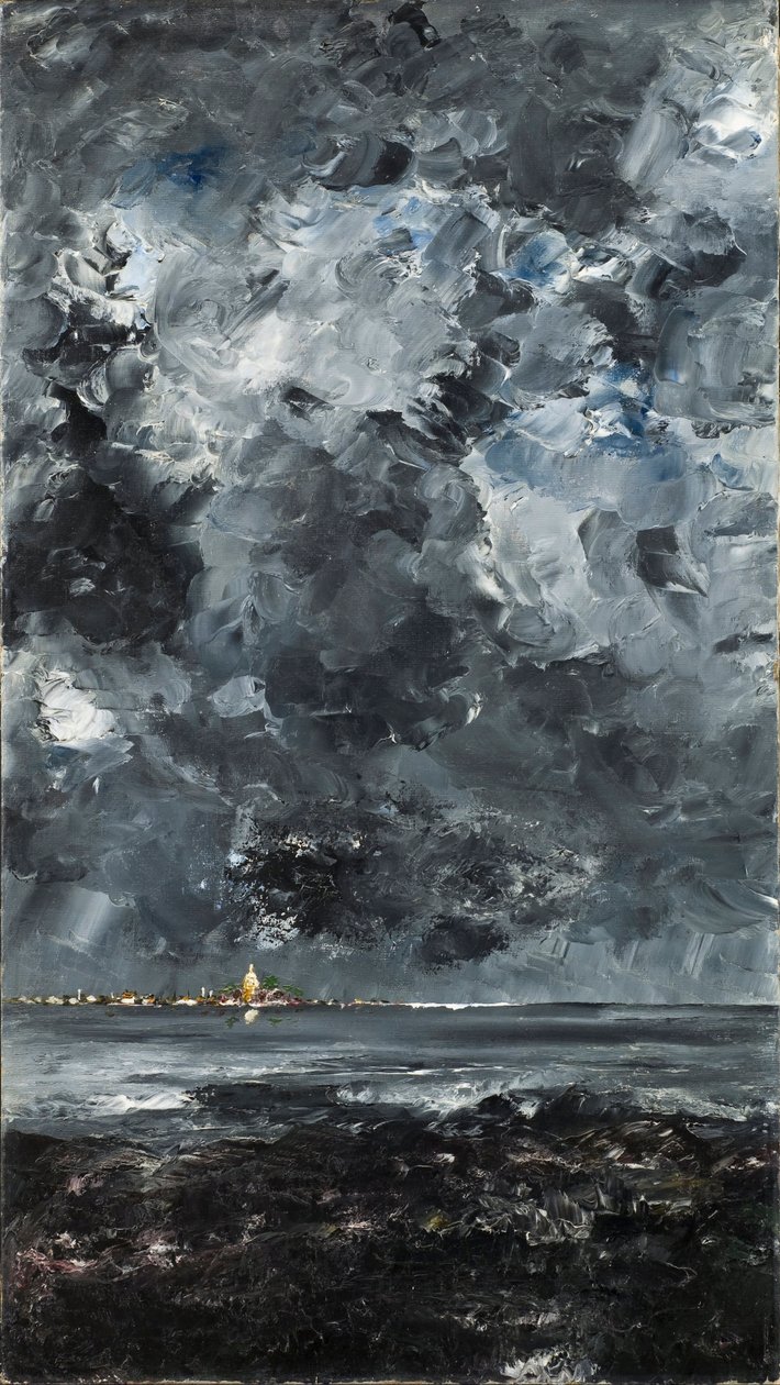 La ville - Kasaba - Strindberg, Ağustos (1849-1912) - 1903 - Tuval üzerine yağlı boya - 94,5x53 - Stockholm Nationalmuseum by August Johan Strindberg
