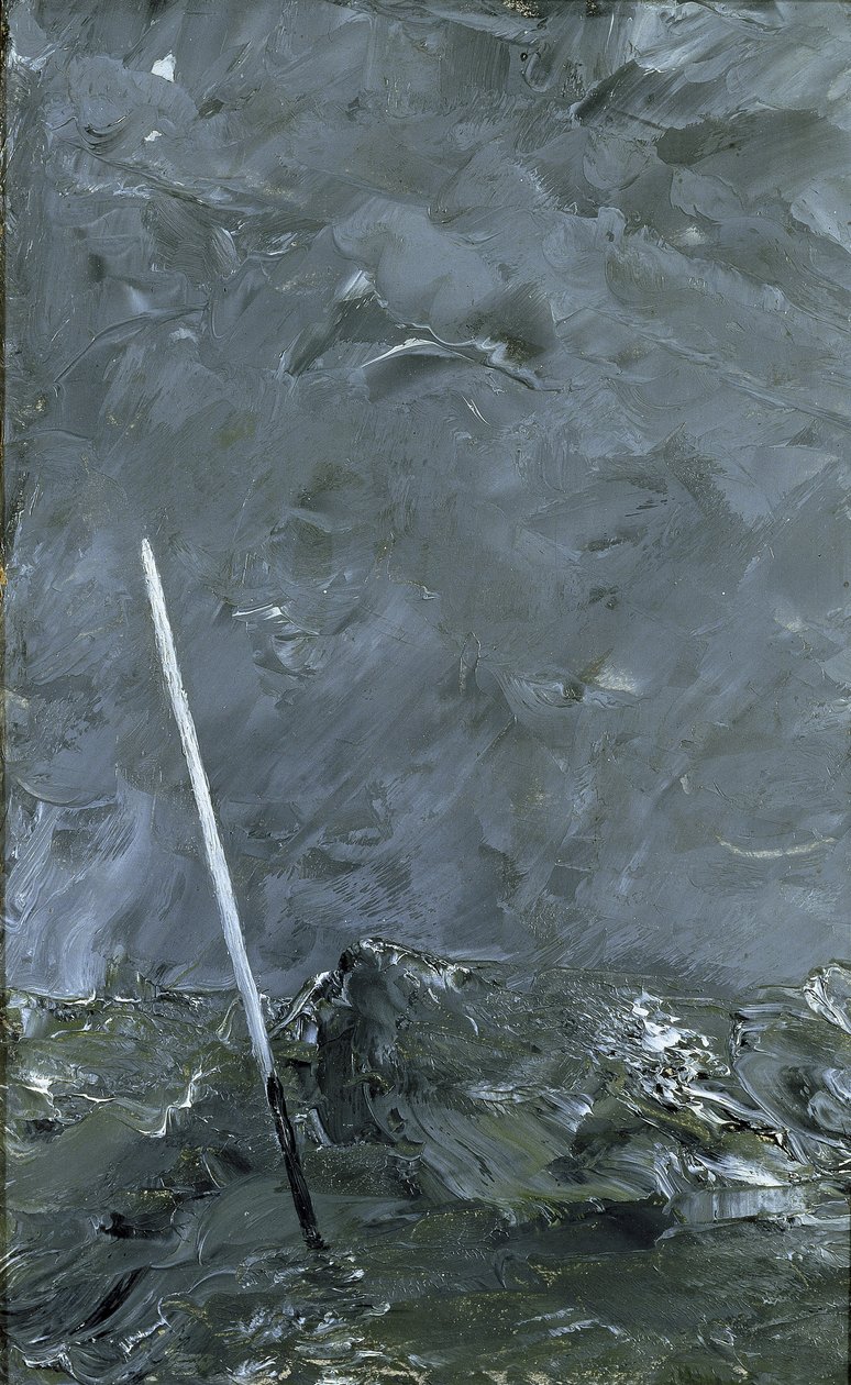 Üst İşaretsiz Fırtınalı Deniz Şamandırası, 1892 by August Johan Strindberg