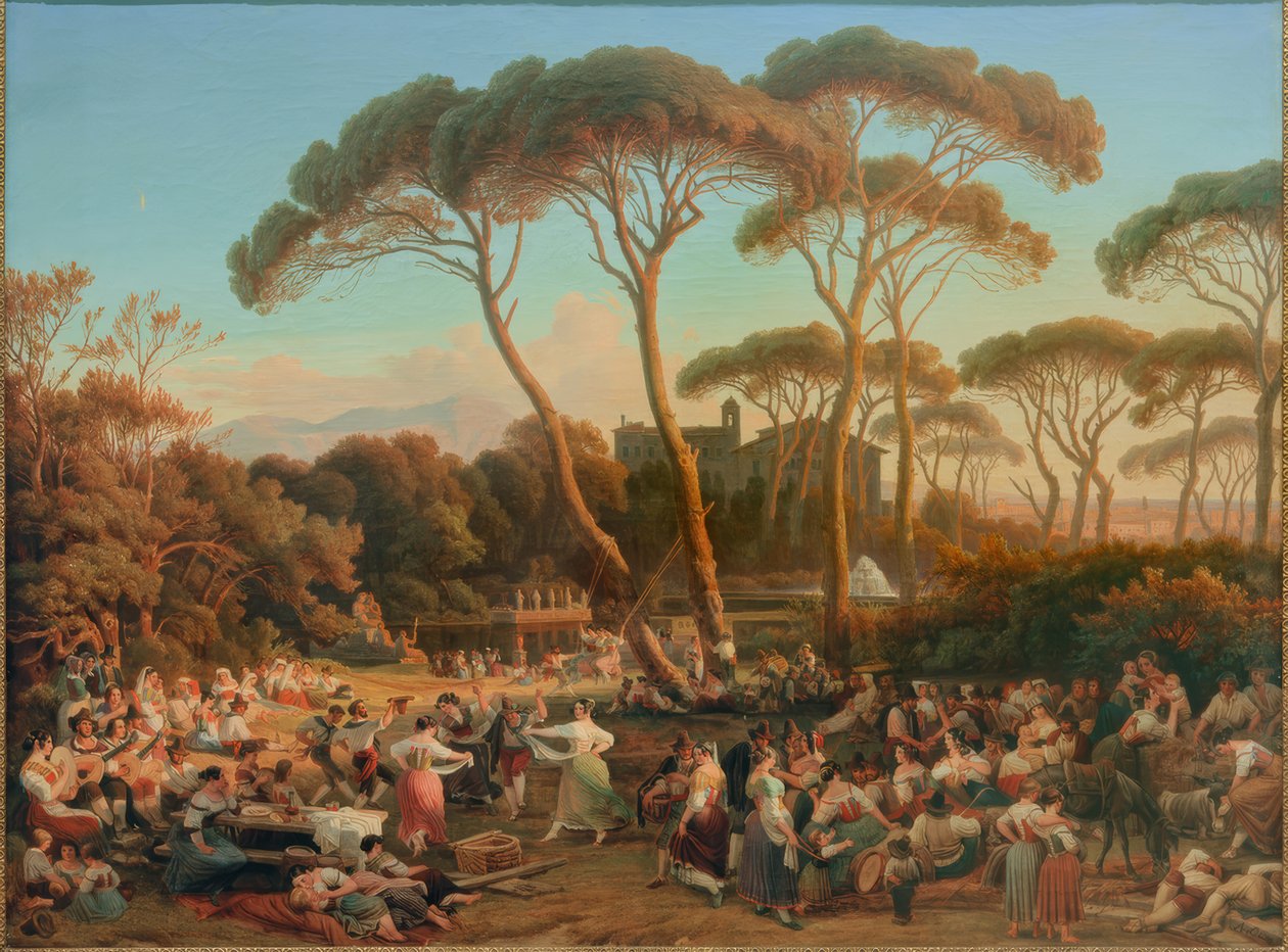 Villa Borghese parkında Roma festivali by August Lucas