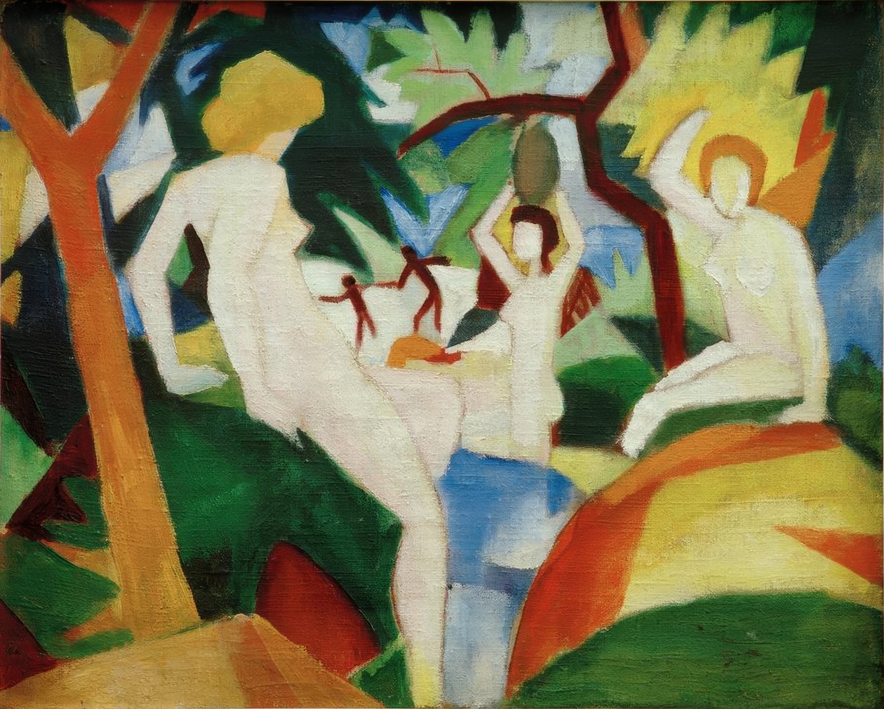 banyo yapan kadınlar by August Macke