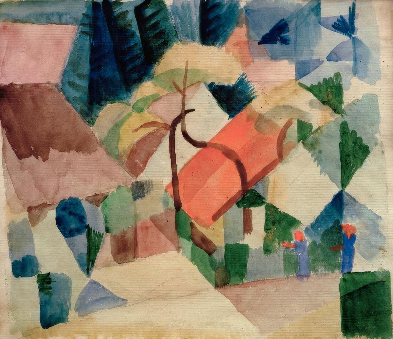 bahçeli köy evleri by August Macke