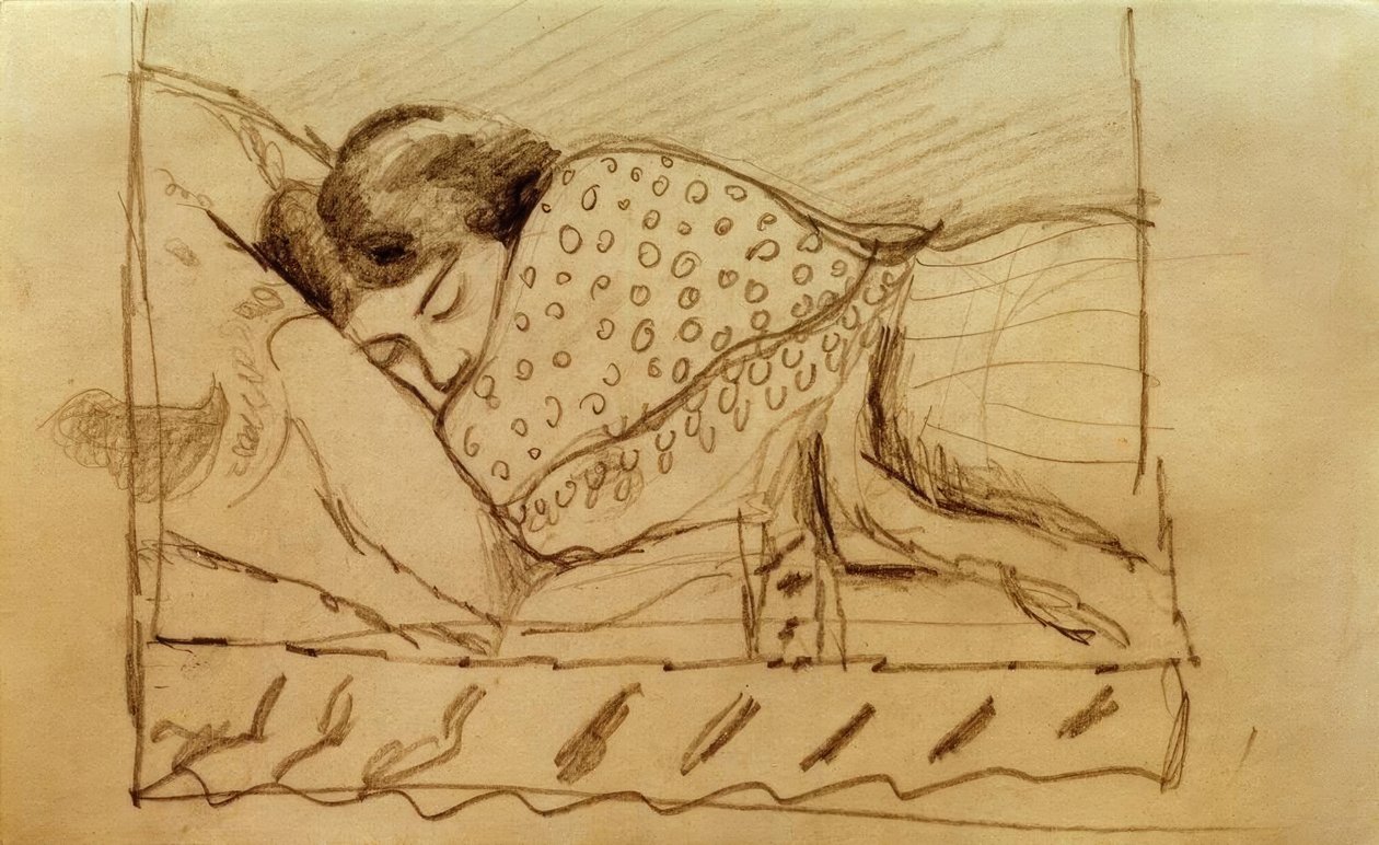 Elizabeth, uykuda by August Macke