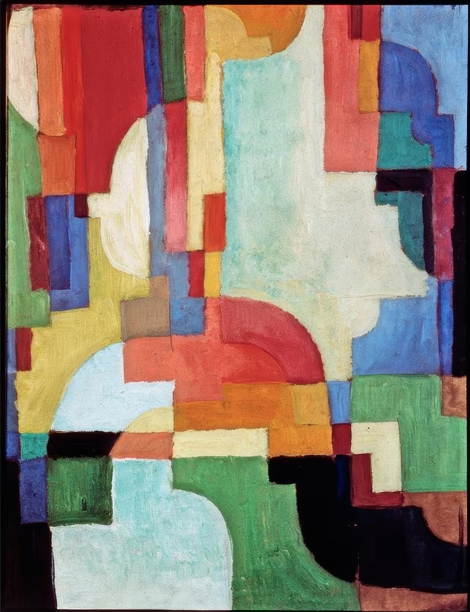 renkli şekiller ben by August Macke