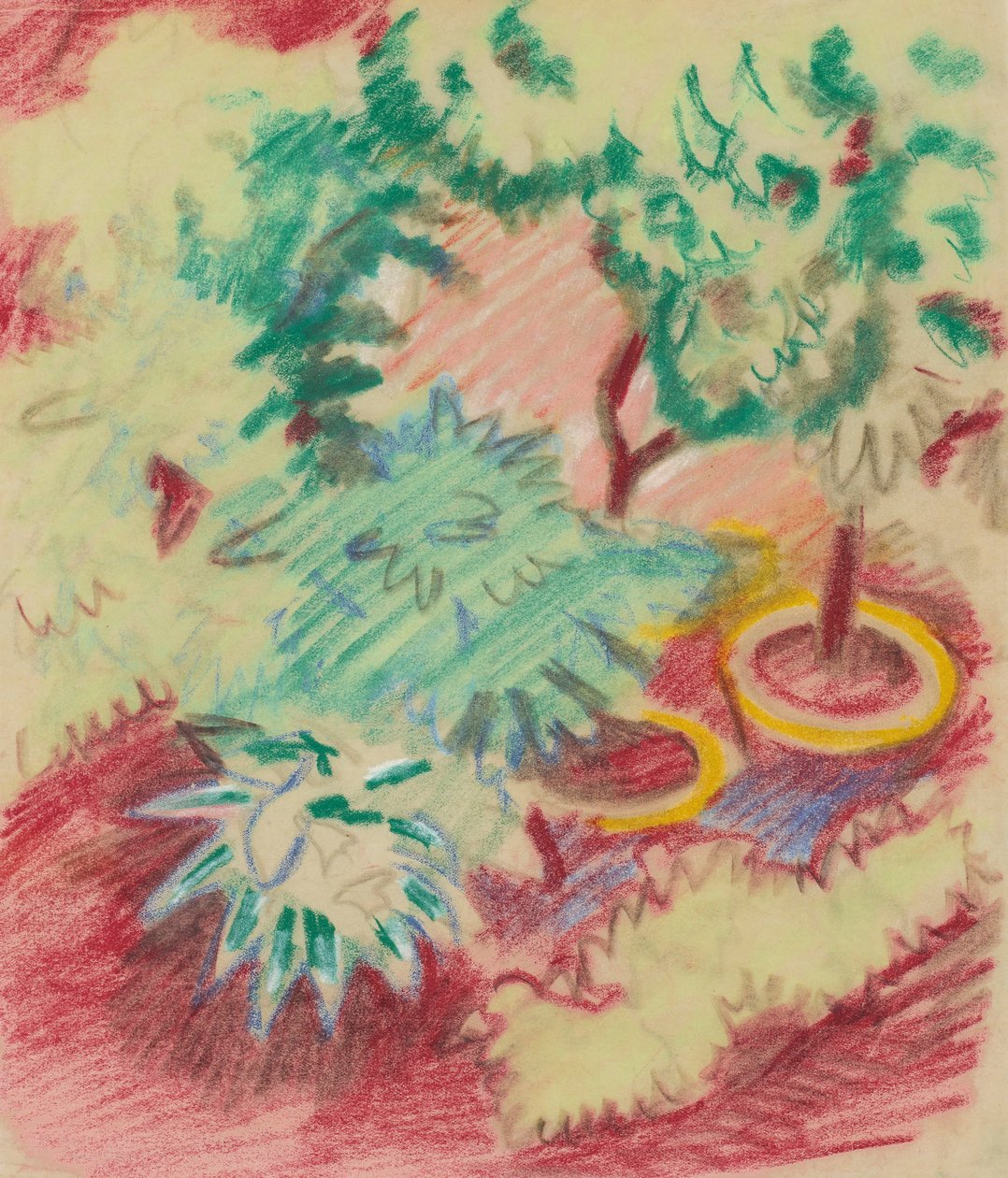 Çiçek saksıları. by August Macke
