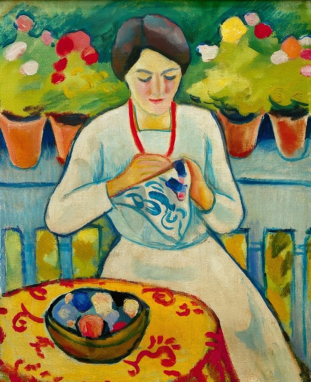 balkonda kadın by August Macke