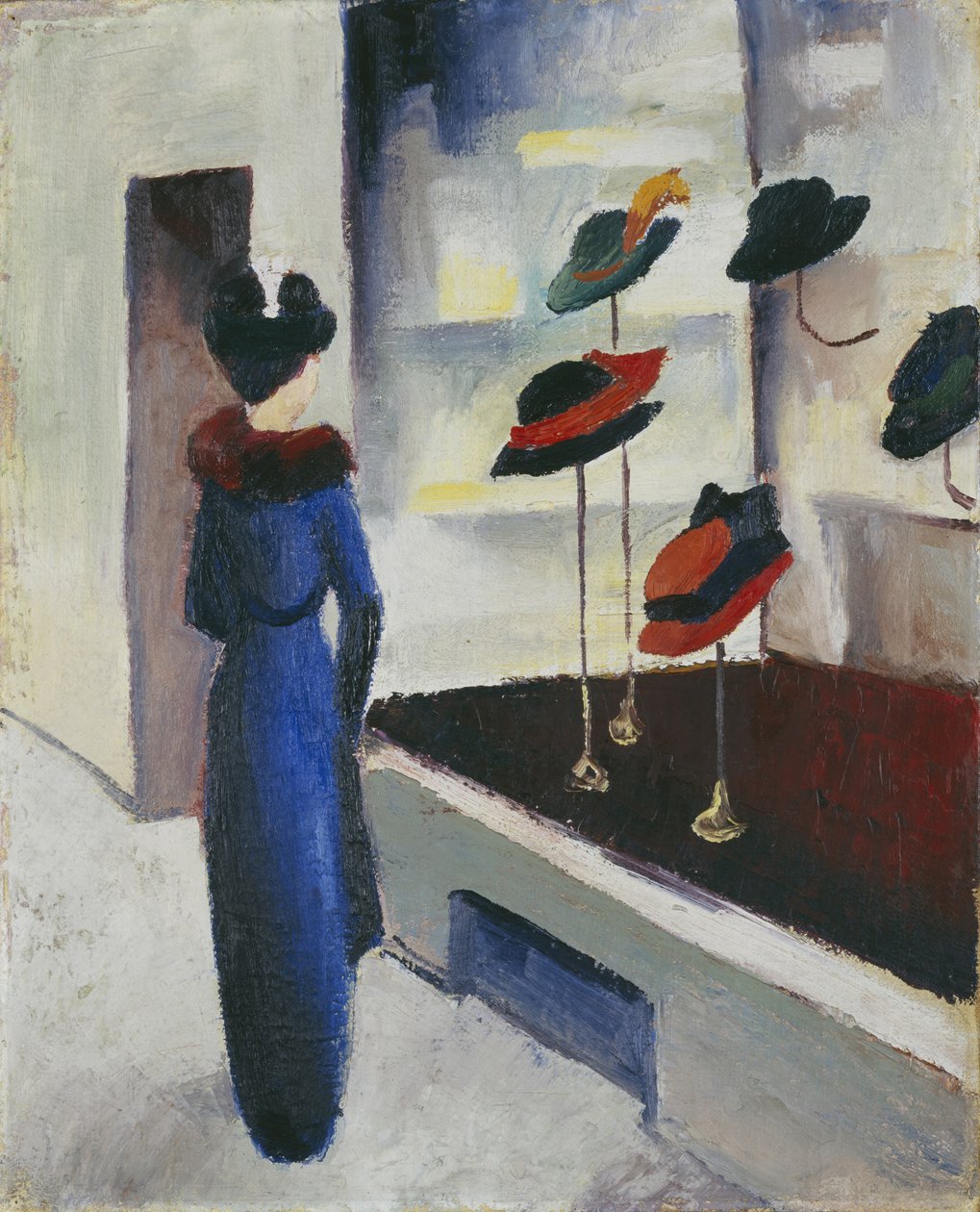 Şapka dükkanı, 1913 by August Macke