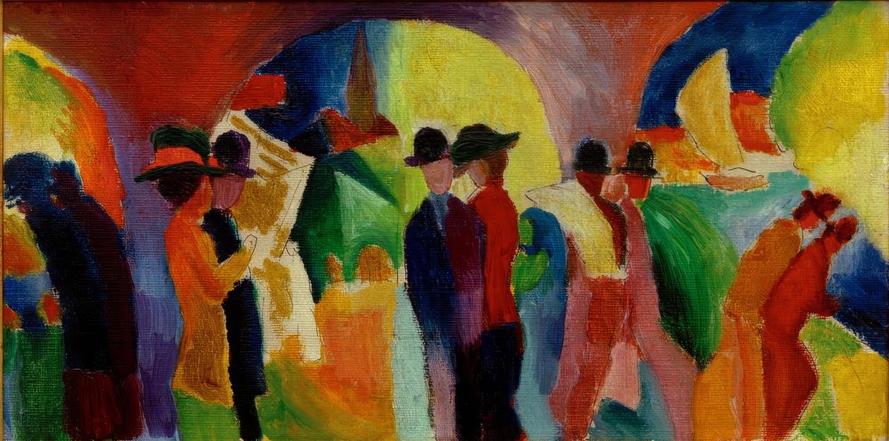 Yelkenli tekne I ile Colonnade. by August Macke