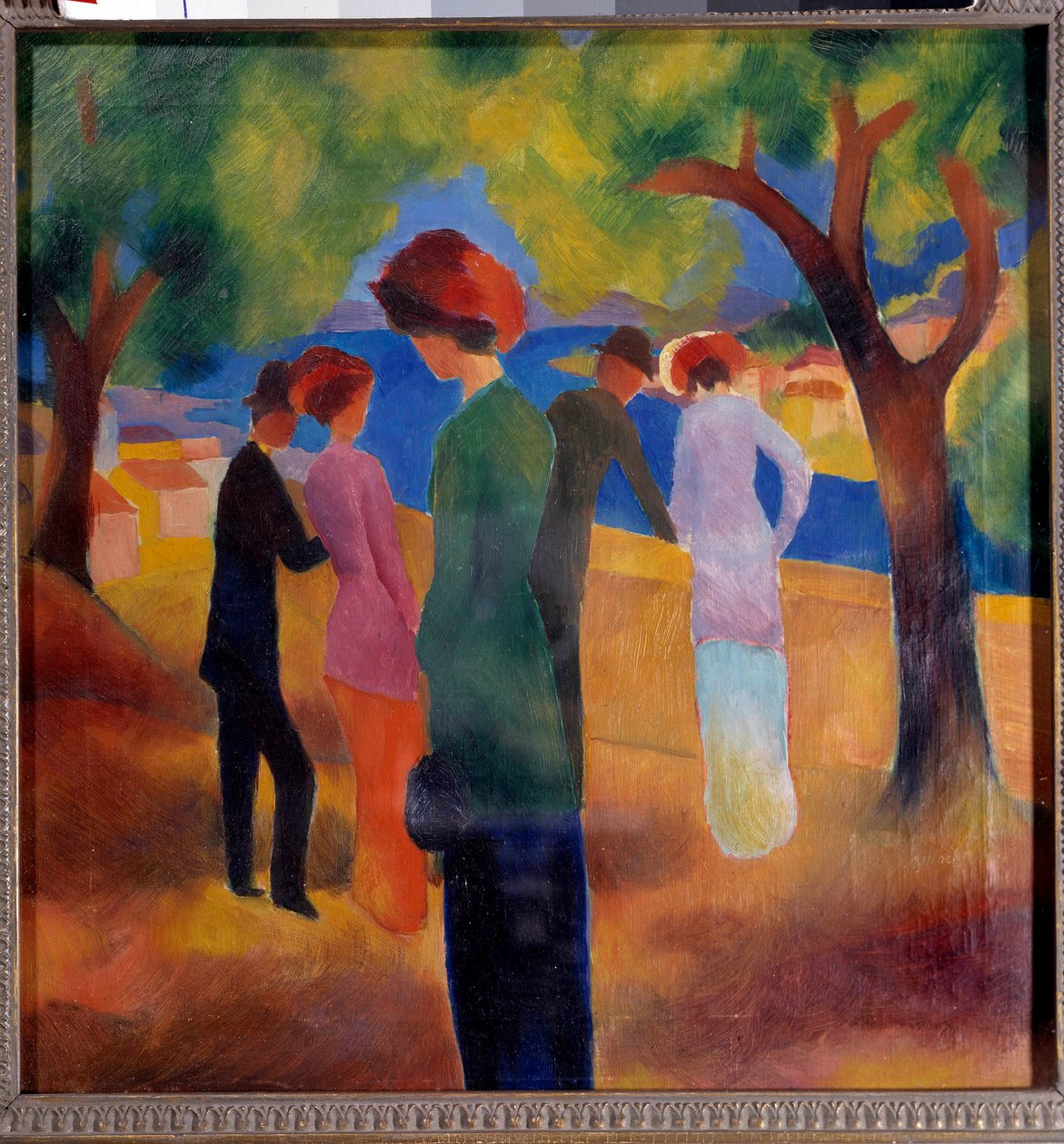 Lady with the Green Jacket Tablosu August Macke (1887-1914) 1913 Bonn, Kunstmuseum by August Macke