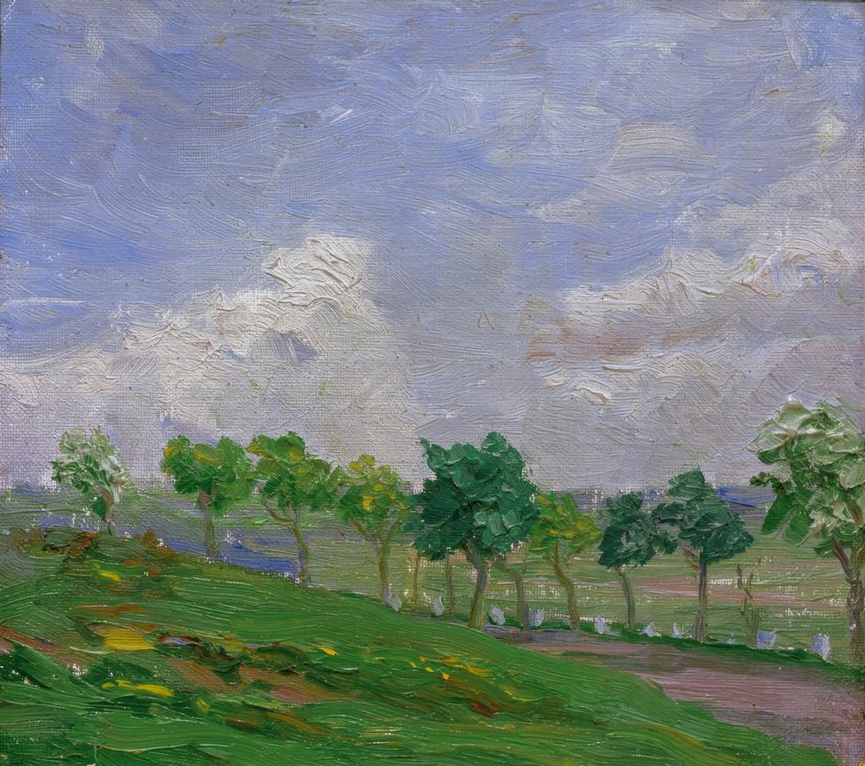 Kandern yakınlarındaki manzara by August Macke