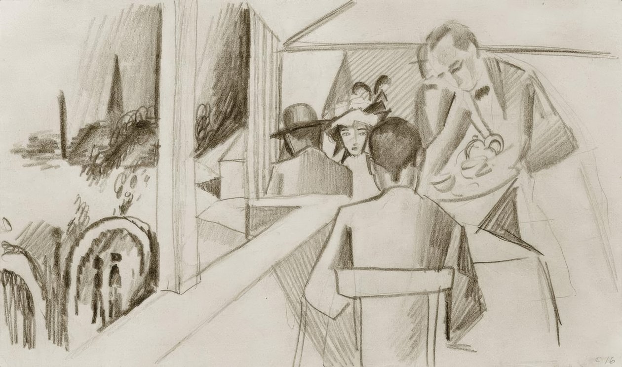 zeplin kafe by August Macke