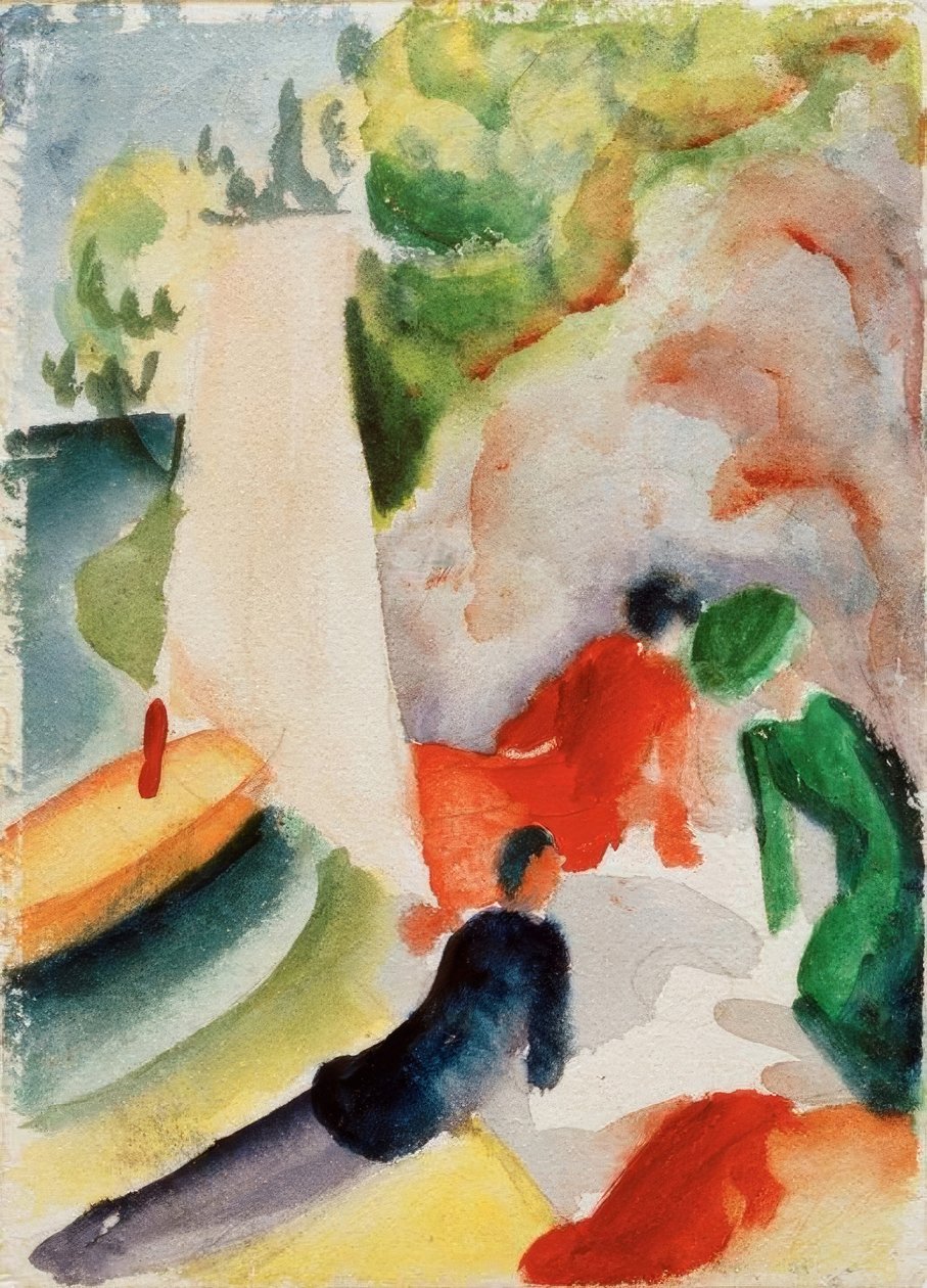 Sahilde piknik by August Macke