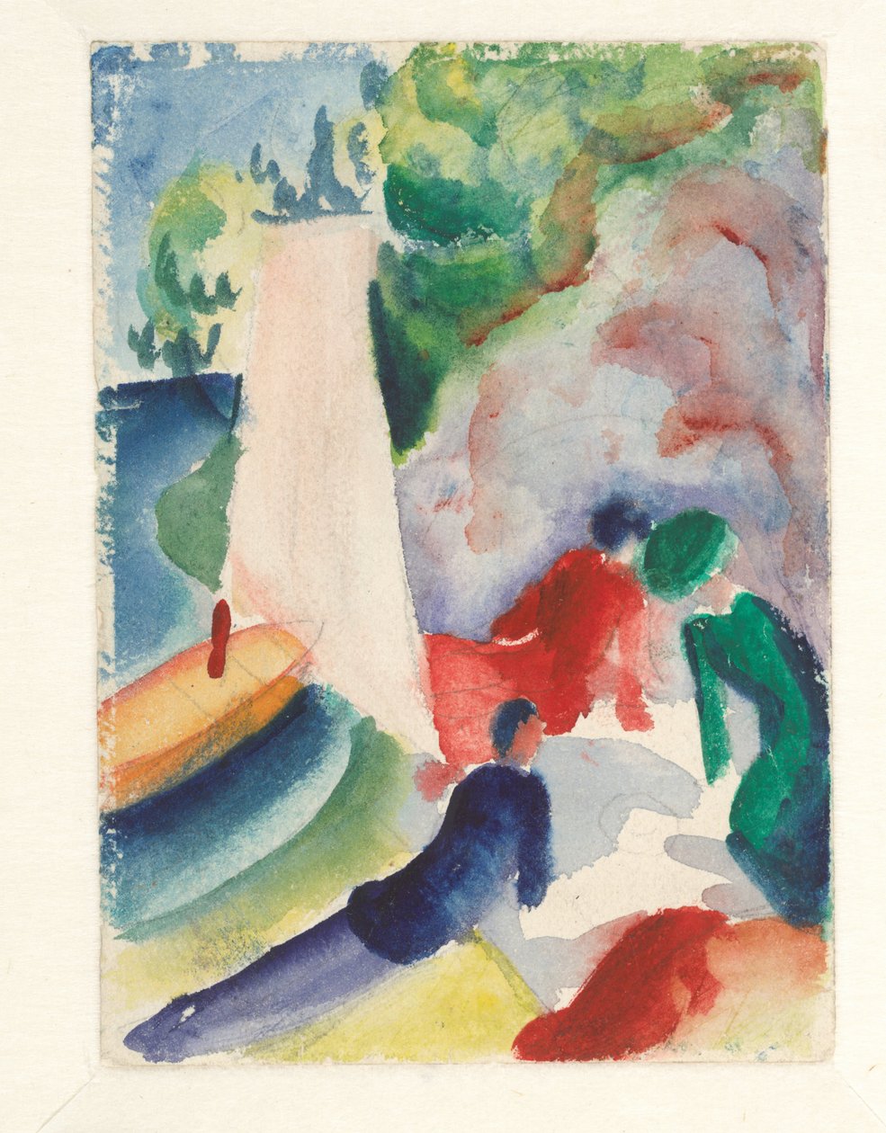 Sahilde Piknik Yelken Sonrası Piknik, 1913 by August Macke