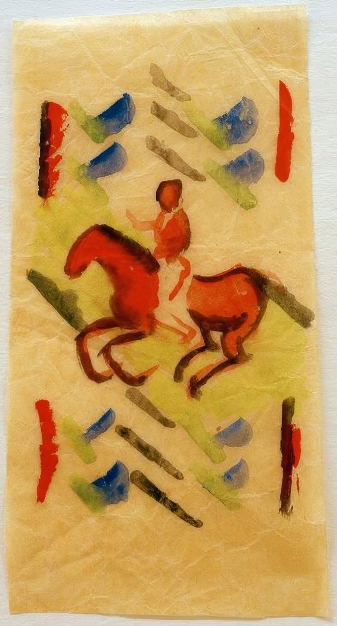 kırmızı binici by August Macke