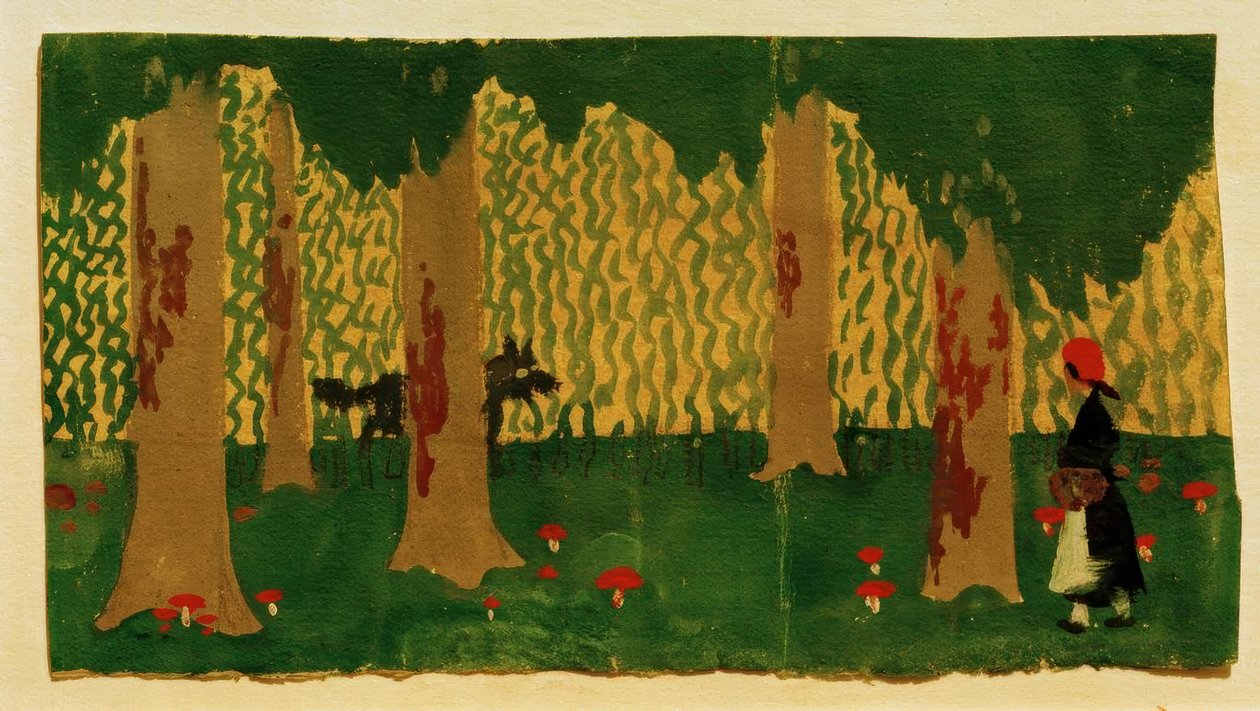 Kırmızı Başlıklı Kız by August Macke