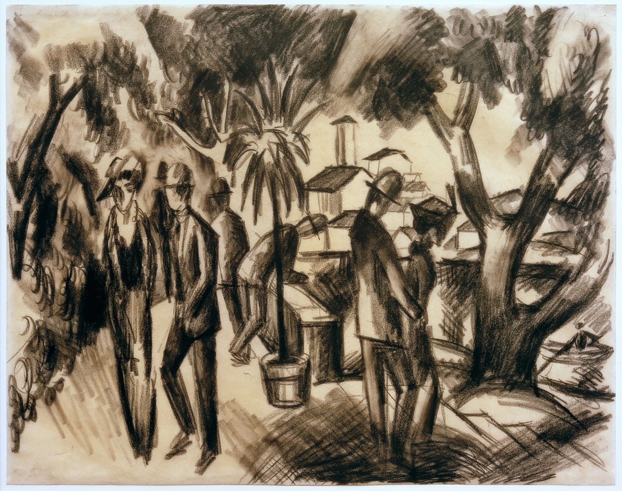 Parkta yürüyenler by August Macke