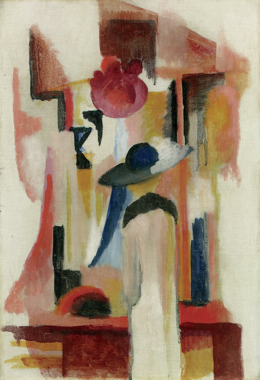 Parlak bir vitrin çalışması, 1913 by August Macke