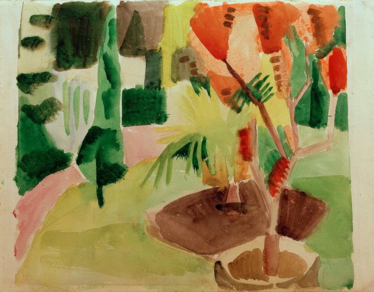 Göl kenarındaki bahçemiz 2 by August Macke