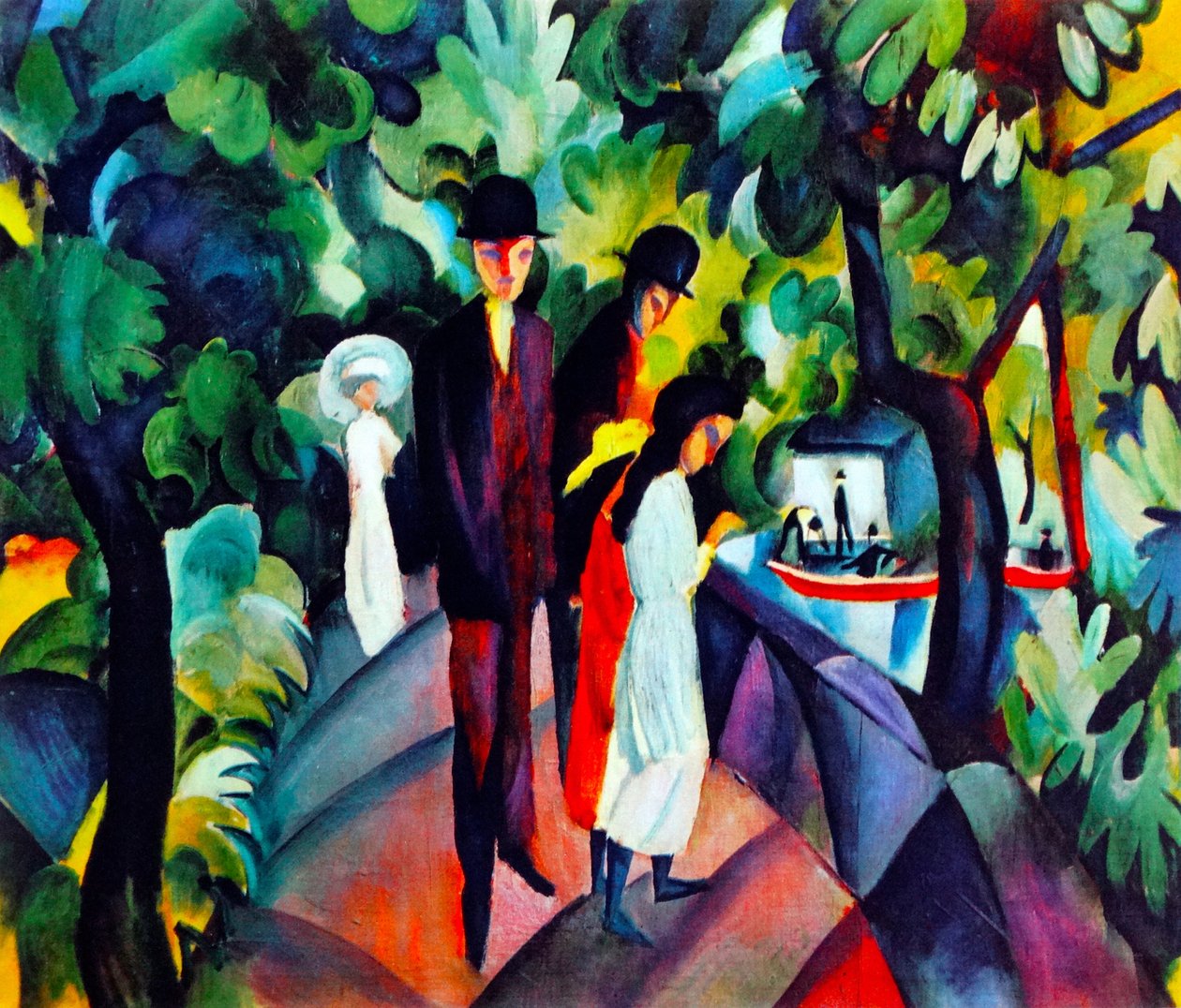 Köprüde yürüyenler, 1912 by August Macke