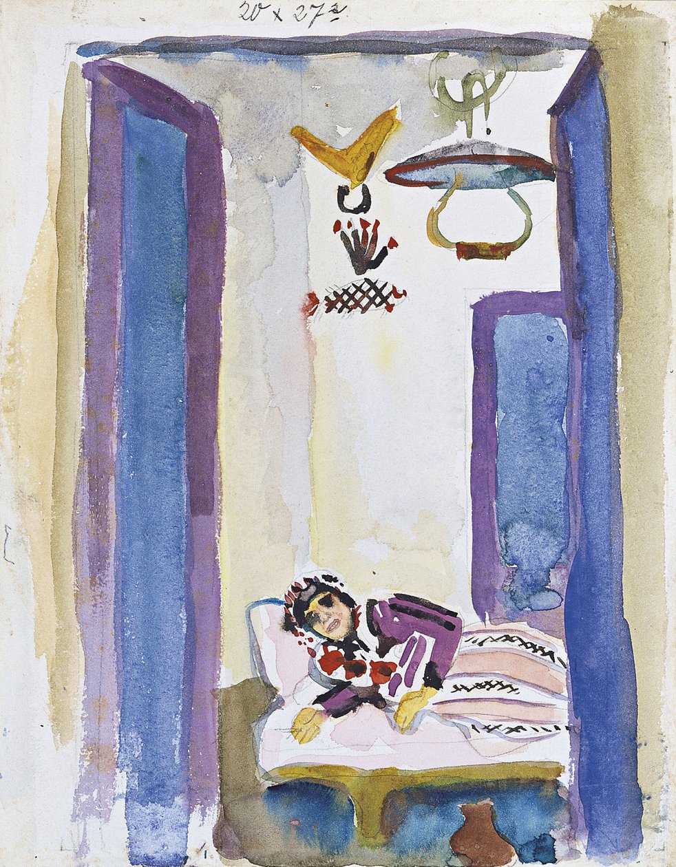 Divandaki Kadın, 1914 by August Macke