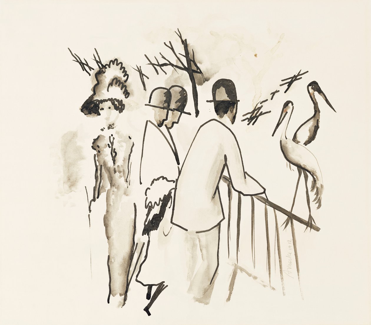 Hayvanat Bahçesi II; Hayvanat Bahçesi II, 1912 by August Macke