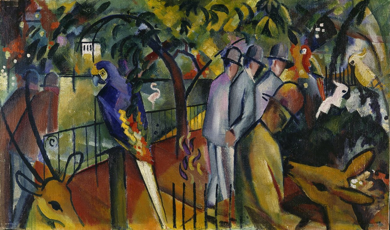 Hayvanat Bahçesi I, 1912 by August Macke