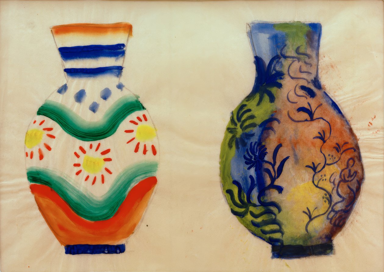 iki göbek vazo by August Macke