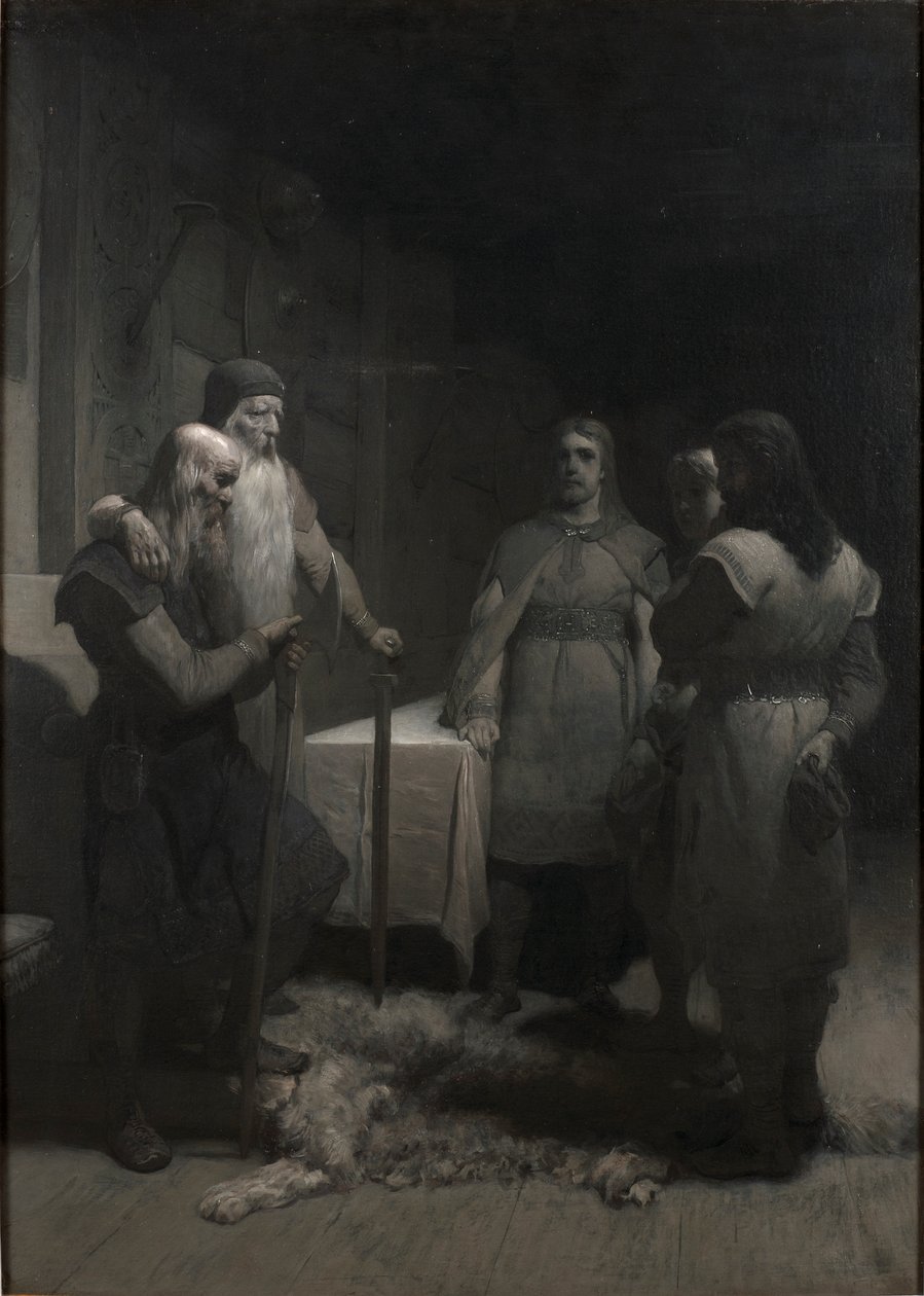 Frithiof'un Efsanesi: Kral Bele ve Thorsten Vikingsson, 1880'ler. by August Malmström