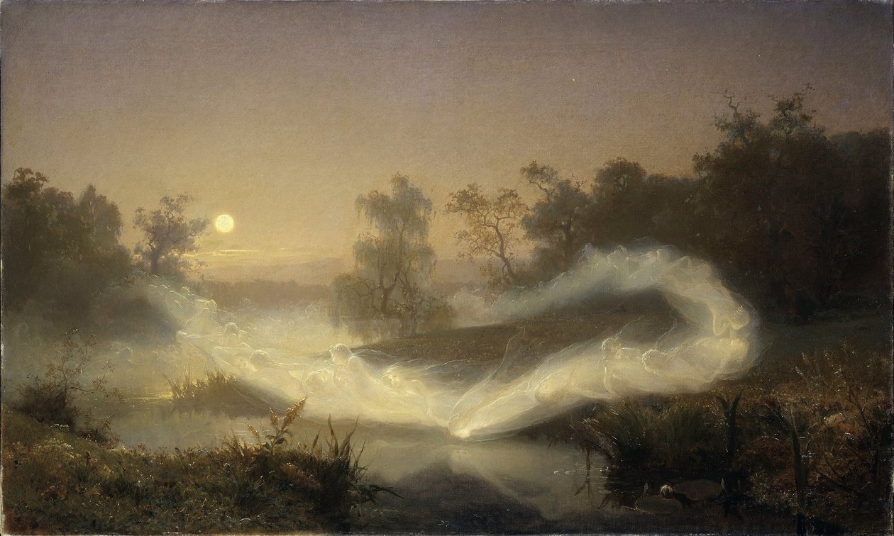 la danse des elfes - Malmstroem, Ağustos (1829-1901) Tuval üzerine yağlıboya 1866 Nationalmuseum Stockholm 90x149 by August Malmström