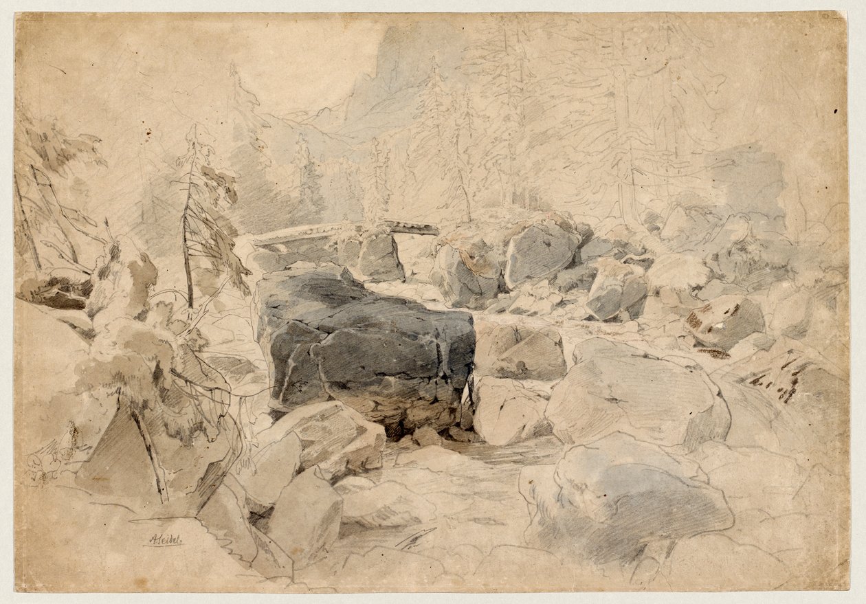 Gebirgsbach by August Seidel