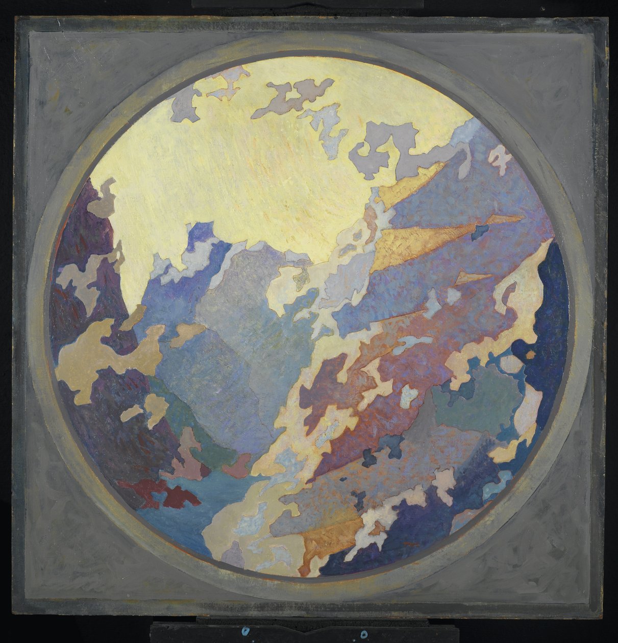 Kanyon, c.1931 (karton üzerine tuval üzerine yağlı boya) by August Vincent Tack