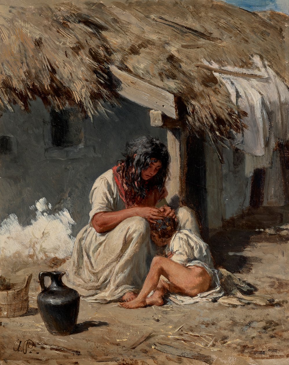 Macar köyü idil by August von Pettenkofen