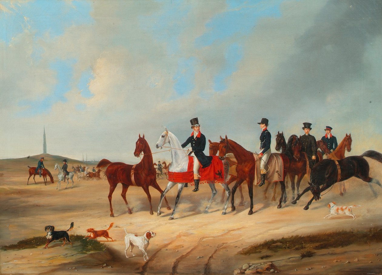 Köpekli binicilerin süvari alayı by August von Rentzell