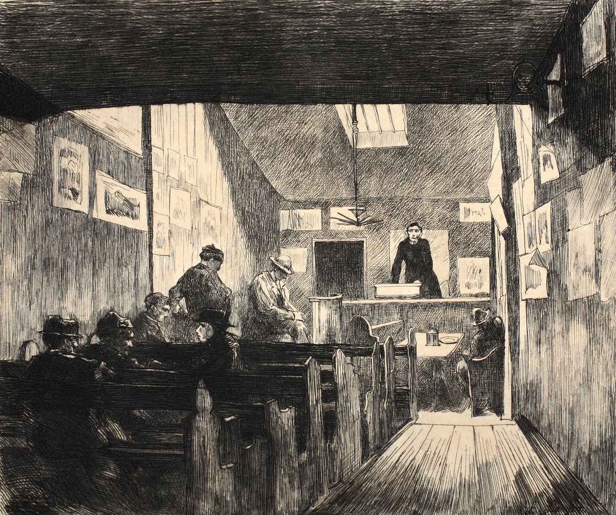 'La Rue a Londres'ten bir çizim, pub. G. Charpentier ve Cie, 1884 by Auguste Andre Lancon
