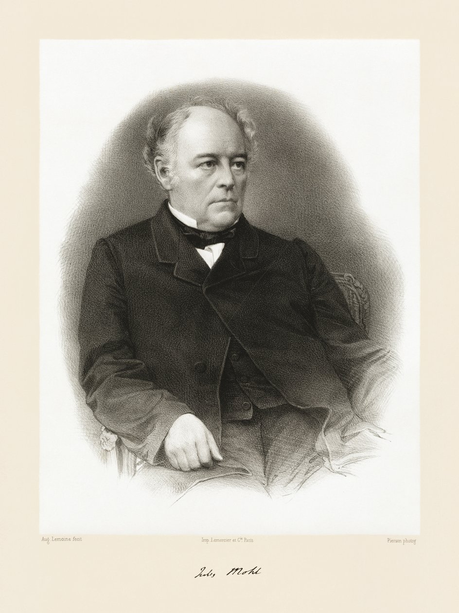 Julius Mohl, 1865-66 by Auguste Charles Lemoine