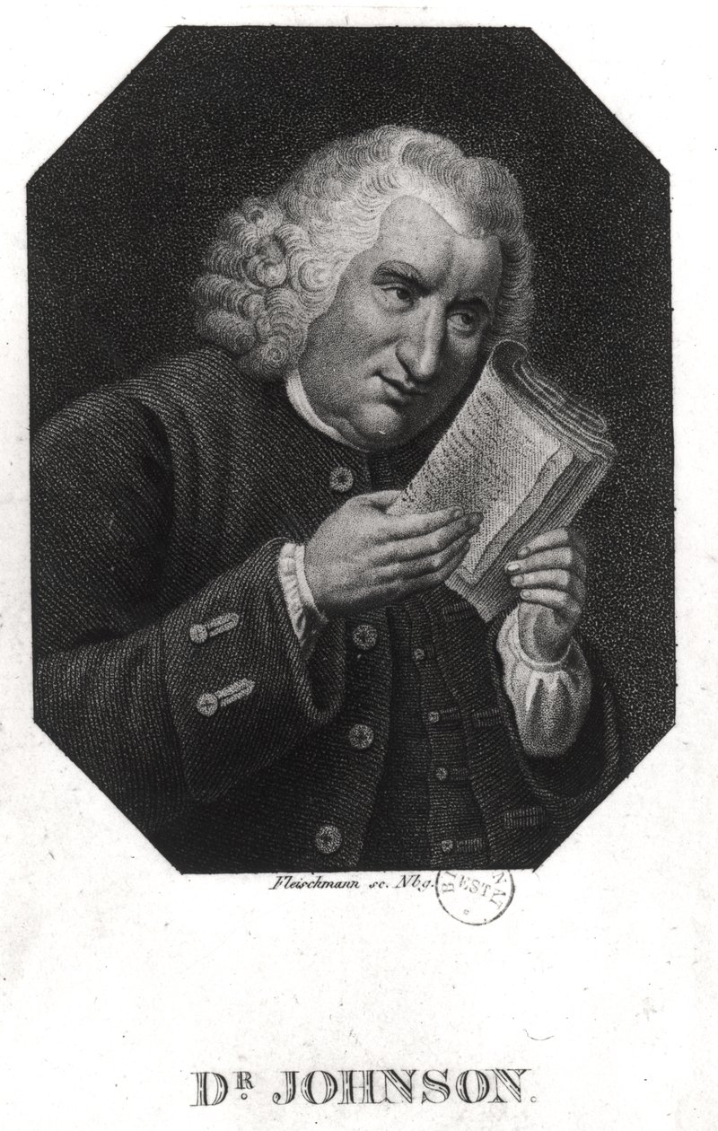 Dr.Samuel Johnson (1709-84) by Auguste Christian Fleischmann