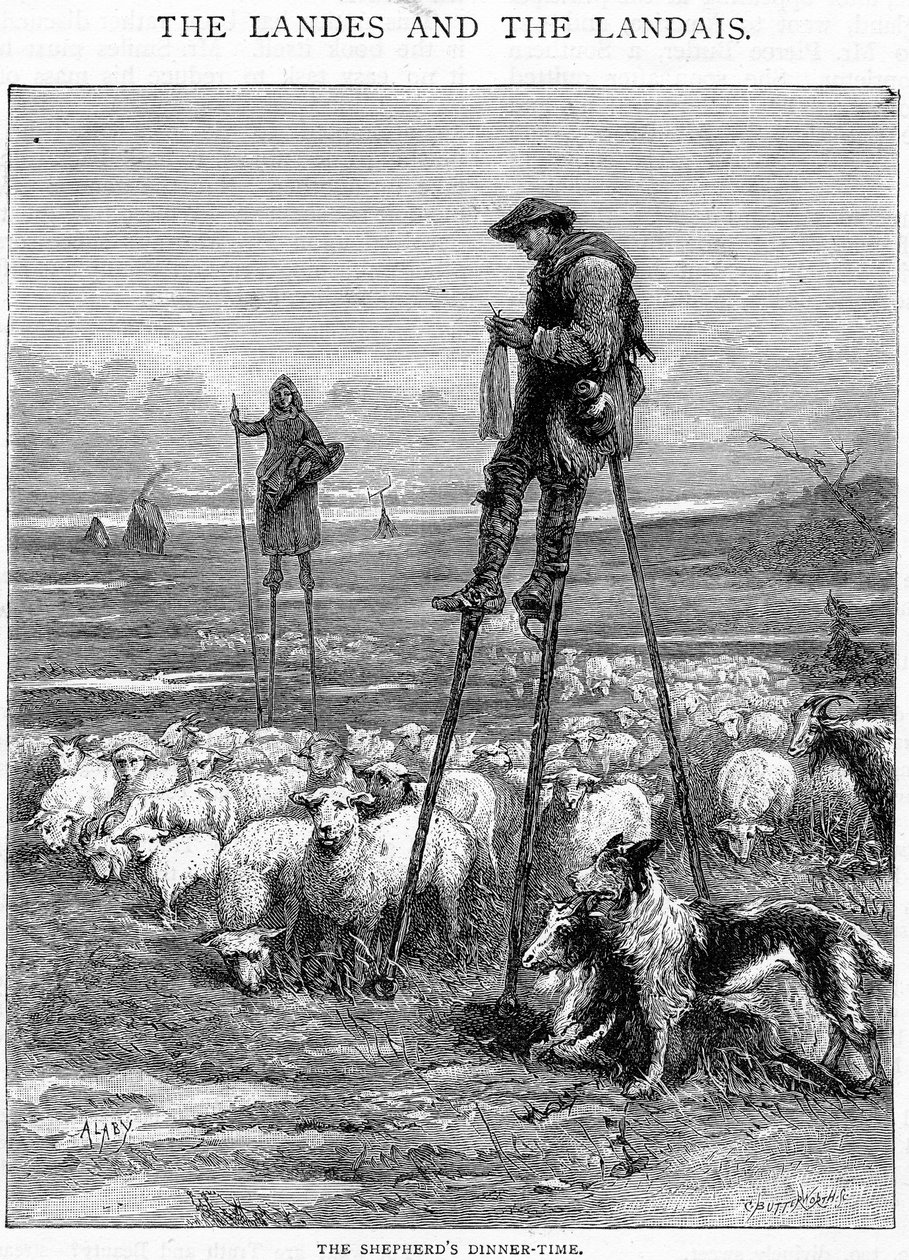 Charles Butterworth tarafından kazınmış Çoban Yemeği zamanı by Auguste Francois Laby