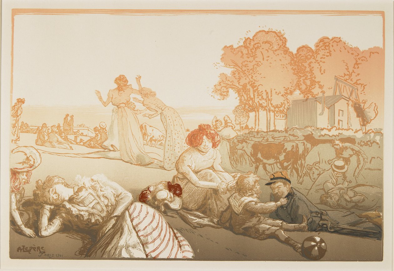 Modern Pastoral, 1901 by Auguste Louis Lepère